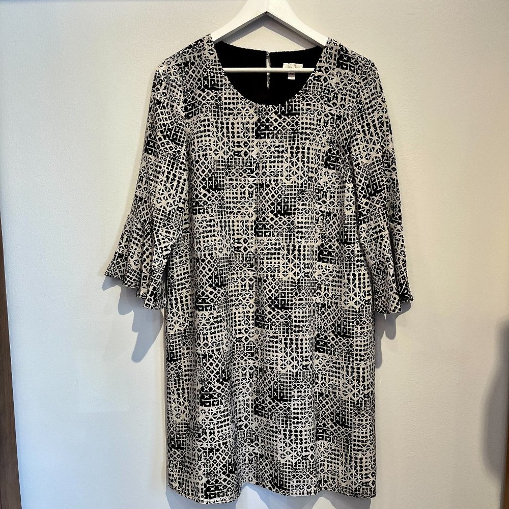 Garnet Hill Silk Bell Sleeve Dress